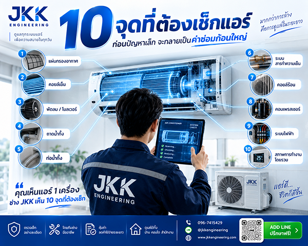 10จุดที่ต้องเช็คแอร์jkk